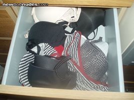 1.Cum play in her underwear drawers.