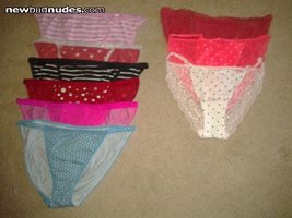 My VS Pink Coton string bikini collection.