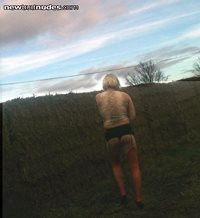 love to get caught in the country side in a mini skirt with my cock out