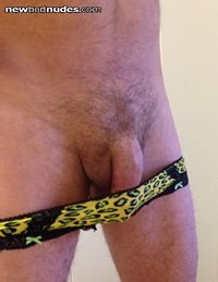 unsip my jeans and rub my pantee bulge until my cock outgrows my panties?