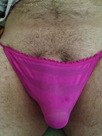 My friend wanted to wear my wife's panties