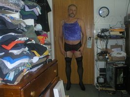 Dressed sissy boy waiting for COCK