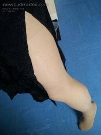 tights and long black dress