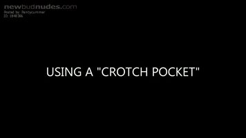 Playing with a panty that has a crotch pocket