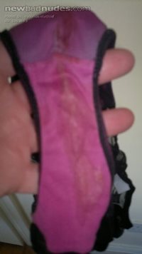 friends wifes knickers full of her juices. Enjoyed sniffing these