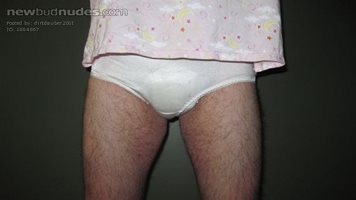 My Always maxipad in my panties.  I usually wear a pad when I am out so tha...