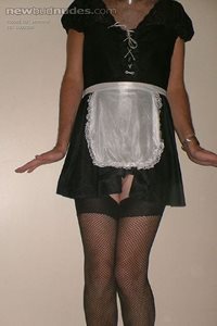 cutesy pose in satin maids dress x