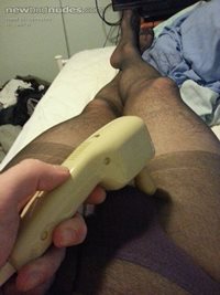Massager on my cock feels sooo amazing