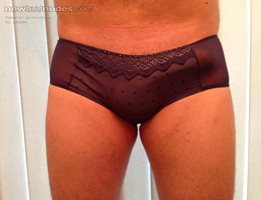 Playing in my wife's knickers again