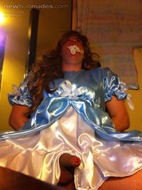 satin sissy trice gagged and wanking
