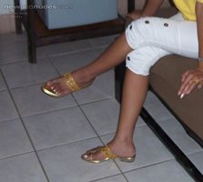my gf in her thong sandals