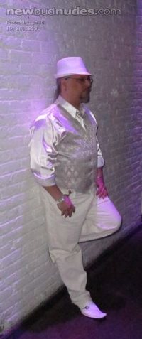 Me at a local "white party". so beautiful to see almost everyone in fetishy...