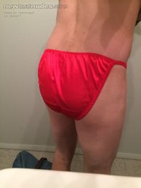 in my red panties today