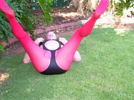 harry the sissy in monokini and pantyhose