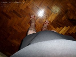 In slip and heels. Do you like?