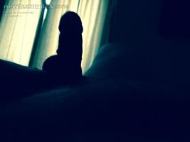 Hard silhouette of my cock.