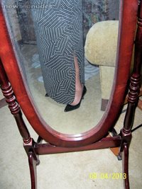 new maxi skirt w/slit and heels