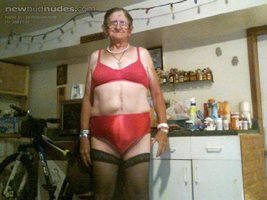 new red bra and panties