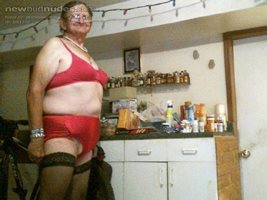 new red bra and panties