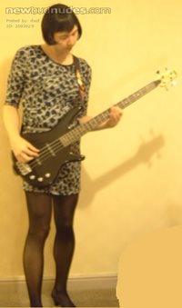 Rocking out on the bass