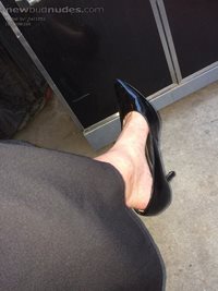 heels and skirt