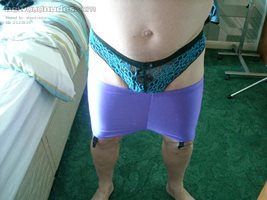 My new spandex hot pants and stockings