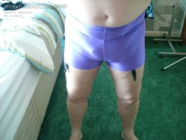 My new spandex hot pants and stockings