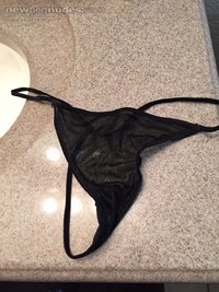 Wife panty looked so sexy on her the day before.  Saw them in the hamper an...
