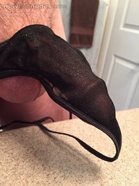 do I jerk off on them or while wearing them? I have my cock head inside the...