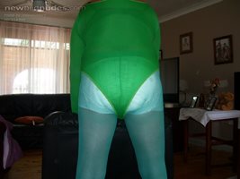 sissy vanessa diapered bodysuit and pantyhose