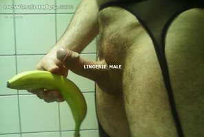 Lingerie fat cock Banana