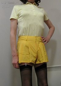 My yellow blouse and shorts