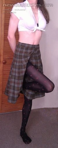 Being a good school gurl, winter skirt.