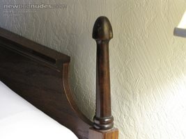 A bed end with a bell end!