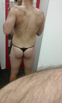 Posted for a dare from spearmint12, trying on my panties in a shop's changi...