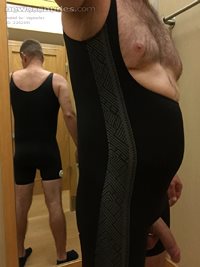 A little dressing room fun. The spanx bodysuit was crotchless and fun.