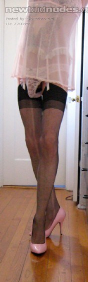 pink on pink with pink pumps