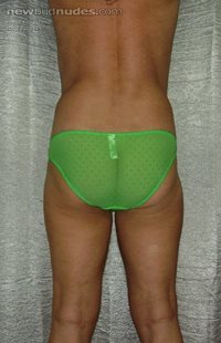 New pale green net panties...