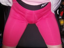 Tight pink girls' shorts