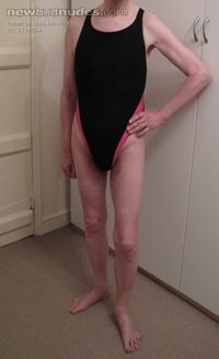 My tight black and pink leotard