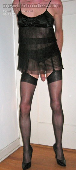 Dressed, always love to wear nylon stockings!