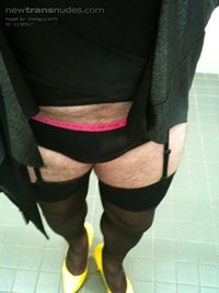 slipping into my borrowed dress in the ladies room at work, a peek at what ...