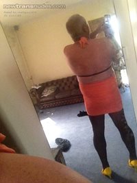 feeling so horny in stockings, heels and a tight dress. Dose it make my bum...