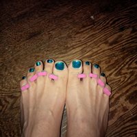Blue sexy toes