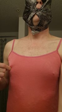 Cum panties in my sissy mouth per masters request...pinching my nips....