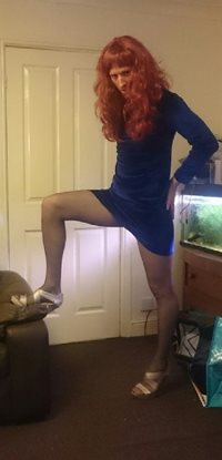 In my dress Tights and heels