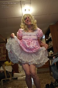 Paul Beaudoin loves wearing his pink sissy dress and petticoat