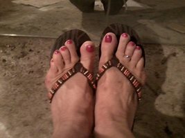 My new sandals and toe ring