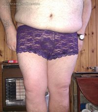 new purple panties, my wife bought them for me.