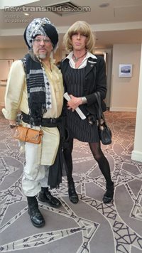 Tammie and Daddy at the SteamPunk convention